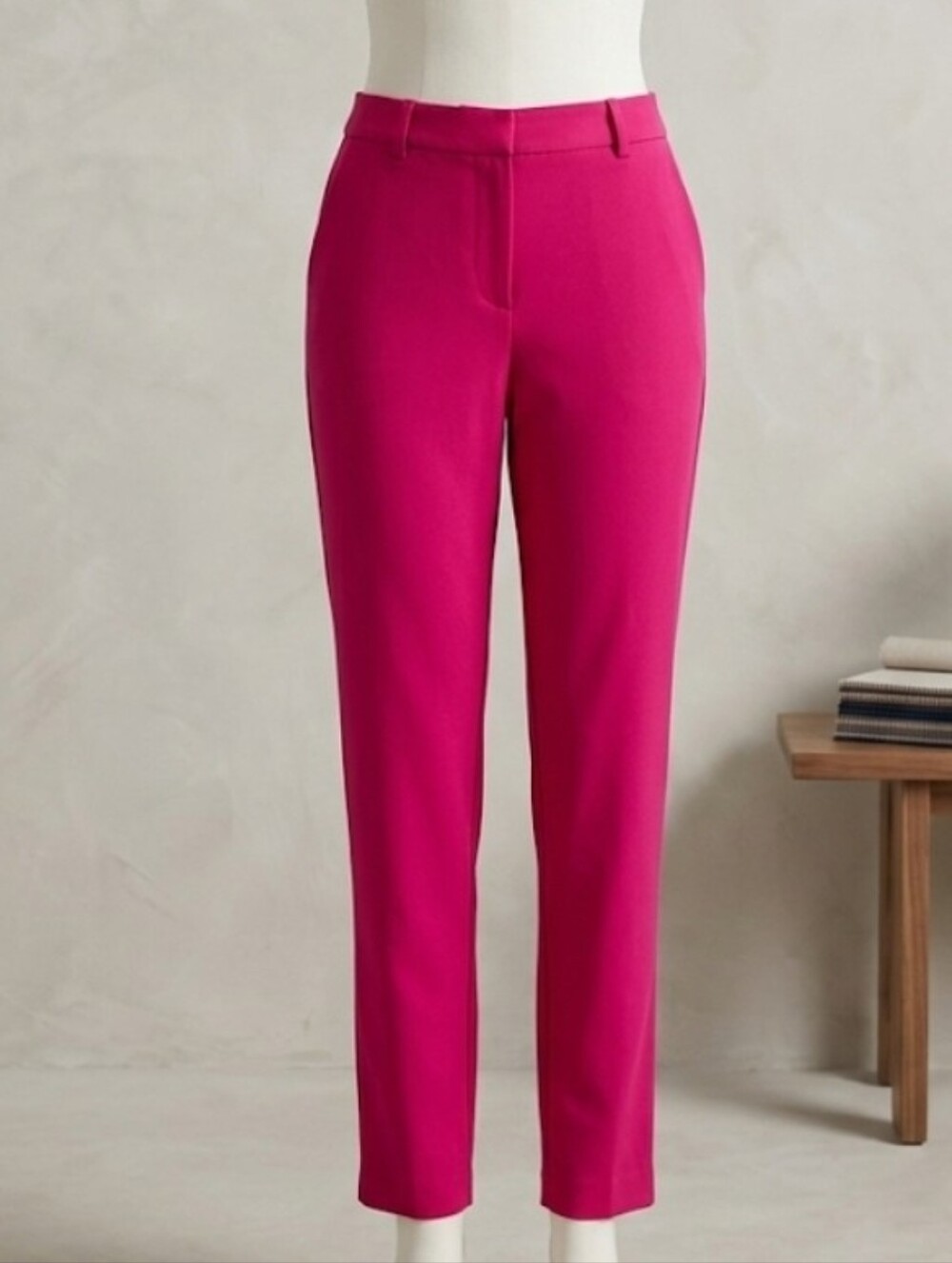 A New Day Women’s Hot Pink Stretch Dress Pants 10 Slim Fit Career Office Work